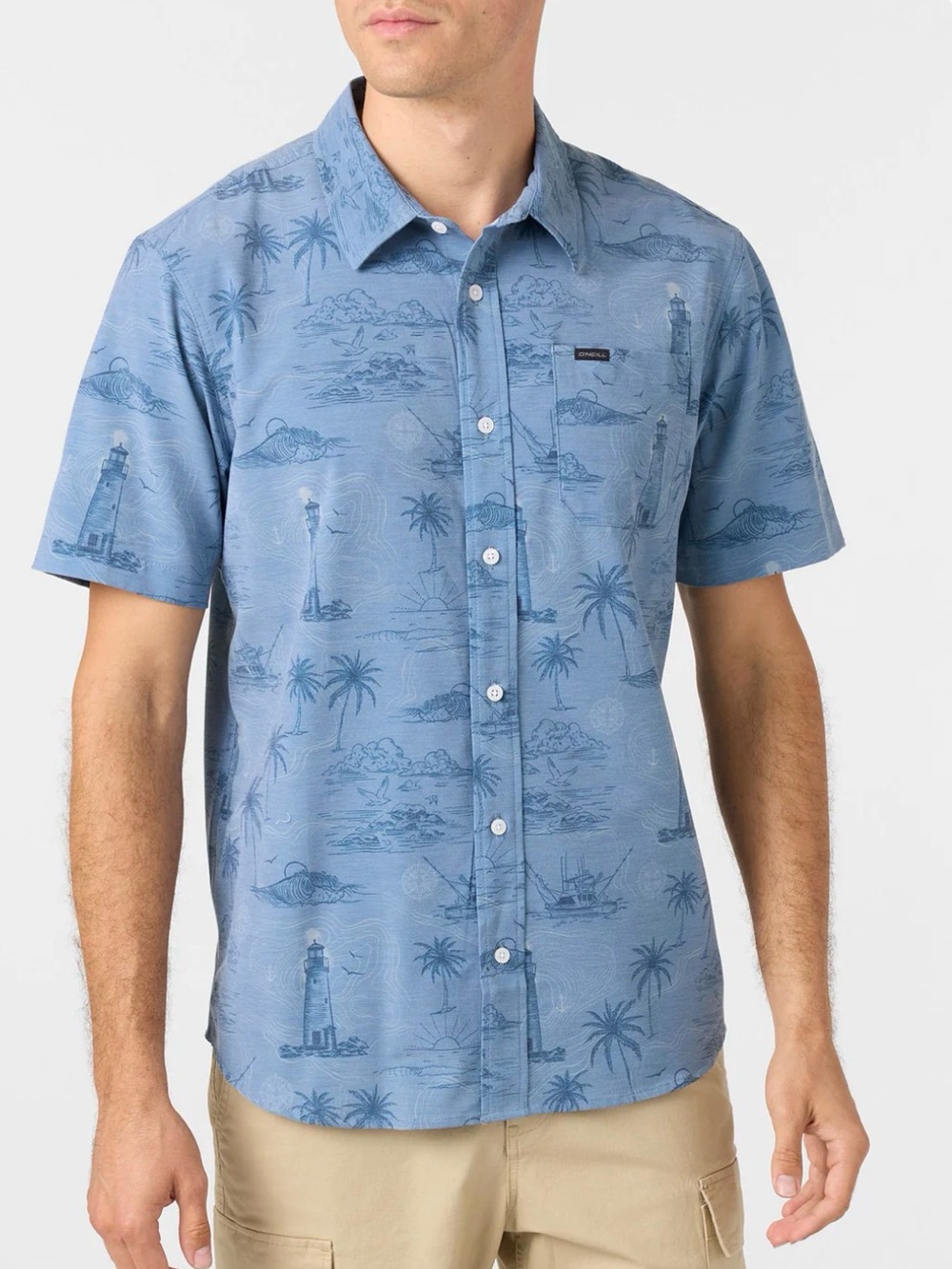 NWT O’Neill TRVLR UPF 50 Traverse Relaxed Fit Button Up Shirt Size Small